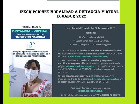 Modalidad Educacion Distancia - Virtual 2022 Ecuador - YouTube