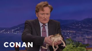 Conan Licks Mark 'Dr. Bugs' Moffett's Hallucinogenic Toad | CONAN on TBS