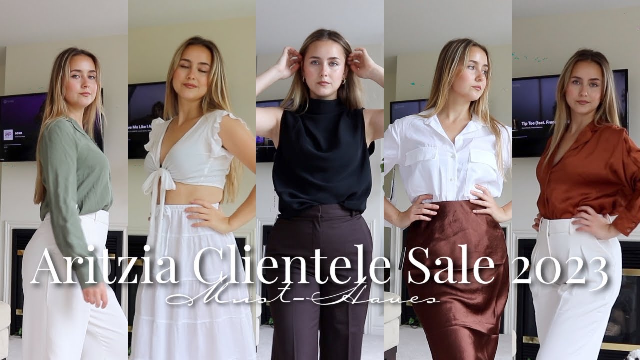 Aritzia Clientele Sale 2023 THE LARGEST HAUL + TRYON work + basic