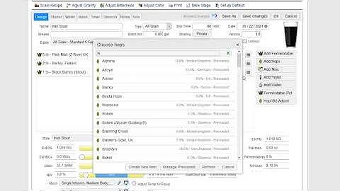 Building a Recipe in BeerSmith Web
