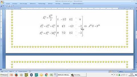 Méthode d’élimination de Gauss ( Exemple )