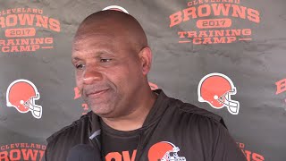 An unhappy Hue Jackson after day of penalties and interceptions
