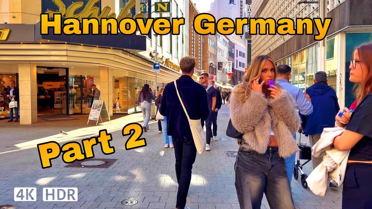 Hannover Germany Walking Tour  2025 Part 2 | 4K Video | City Walk in Germany |