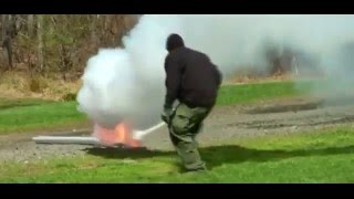 FBI demonstration shows dangers of homemade explosives.