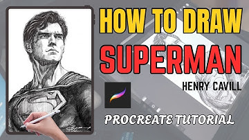 How to Draw Superman in Procreate | Henry Cavill Digital Portrait | Cuadro143 Art Tutorial #artwork
