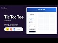 ❌⭕ TicTacPro – Tic Tac Toe Game Tutorial – HTML/CSS/JS (+ Tailwind)