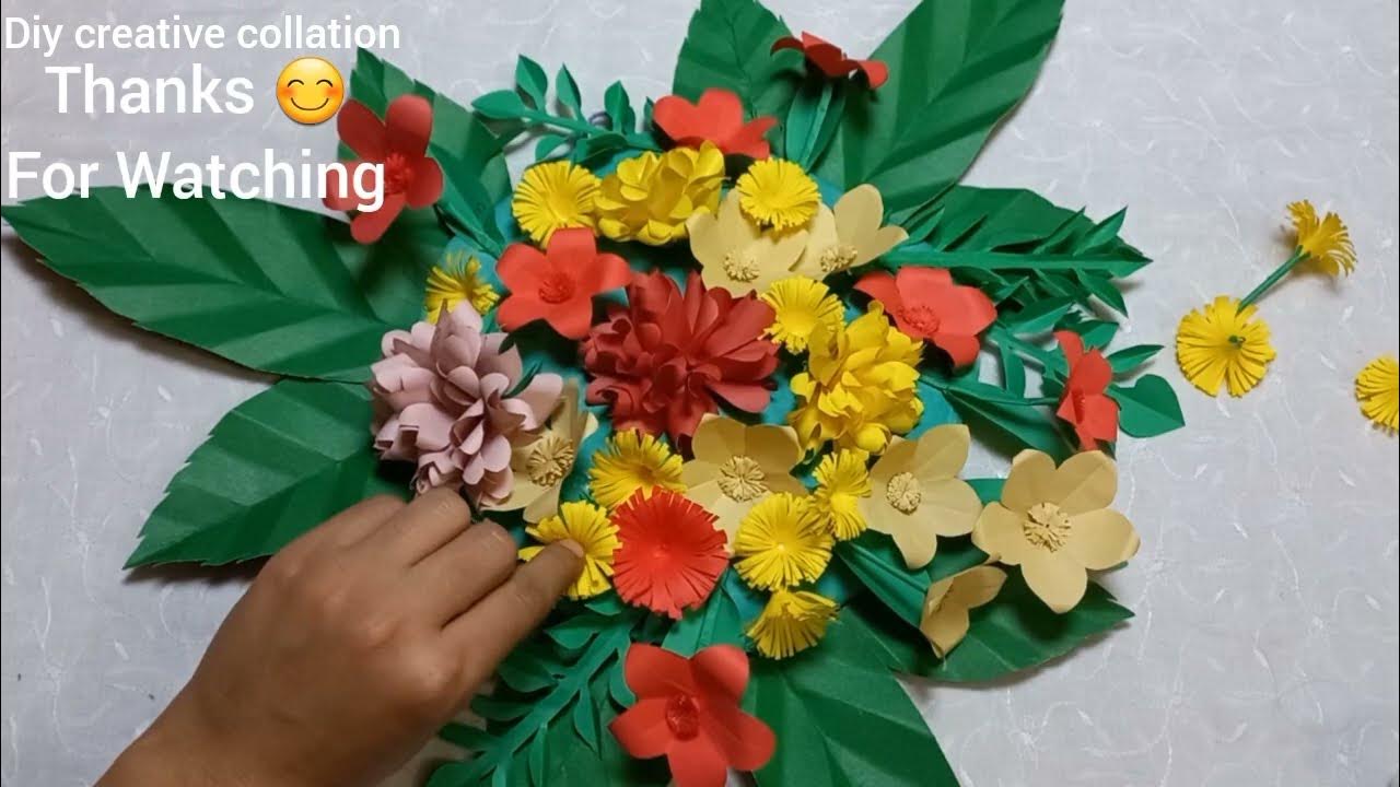 new craft wall hunging paper flower/easy craft flower/Diy creative