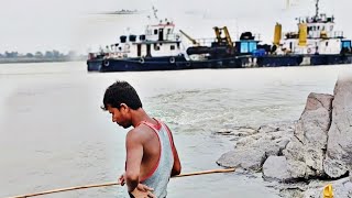 ব্রহ্মপুত্র নদীতে মাছের ছড়া ছড়ি। Brahmaputra river fishing live.