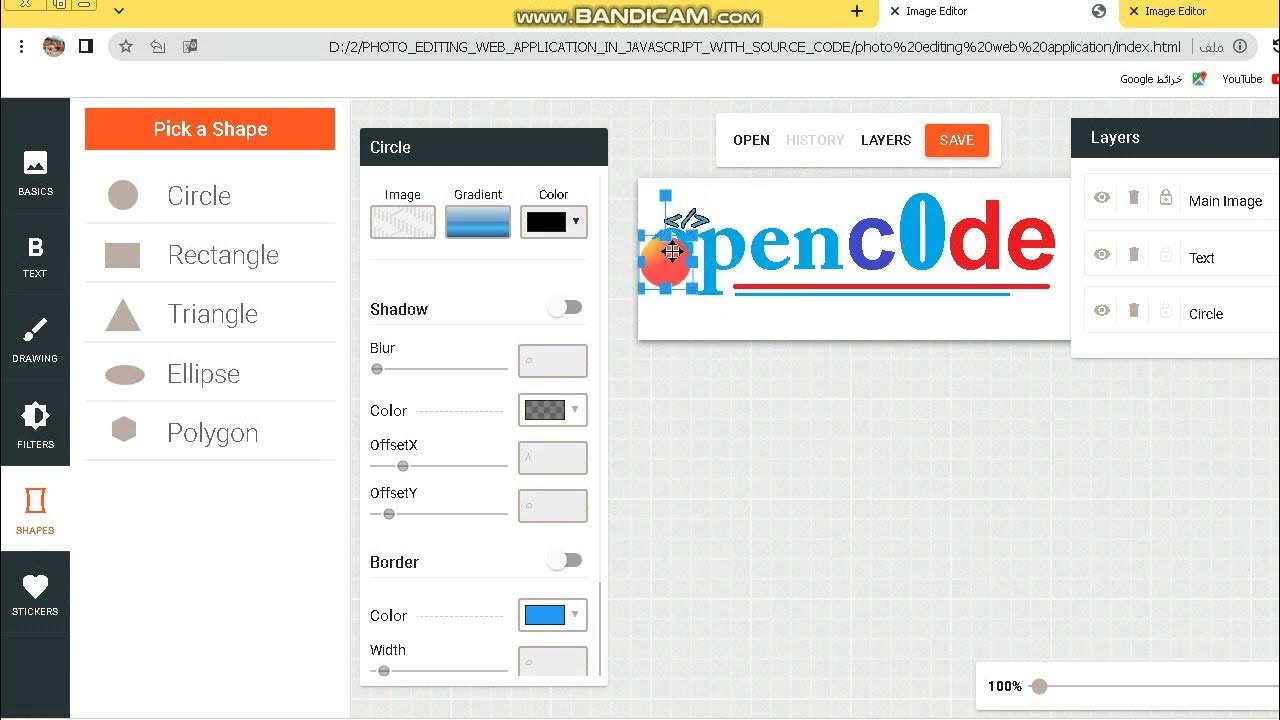 open source javascript image editor - YouTube