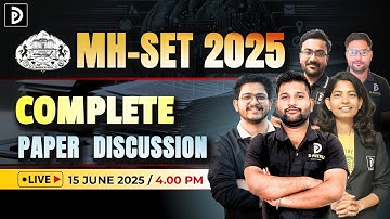 MH-SET 2025 Complete Paper Discussion | D PHYSICS