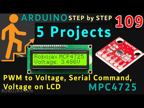 Generate DC Voltage using MCP4725 DAC with LCD and PWM to Voltage Converter with Arduino