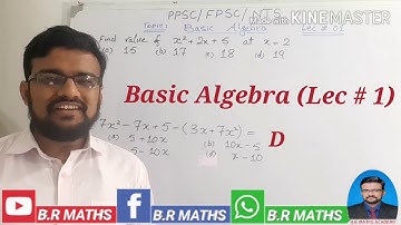 How to Prepare FPSC, PPSC, NTS TEST. Basic Algebra ( Lec # 01 )