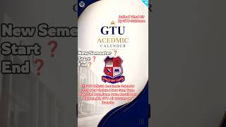 🚨GTU Official Academic Calendar 2026 New Update | New Sem Term Start/End Date,Exam Date, Result Date