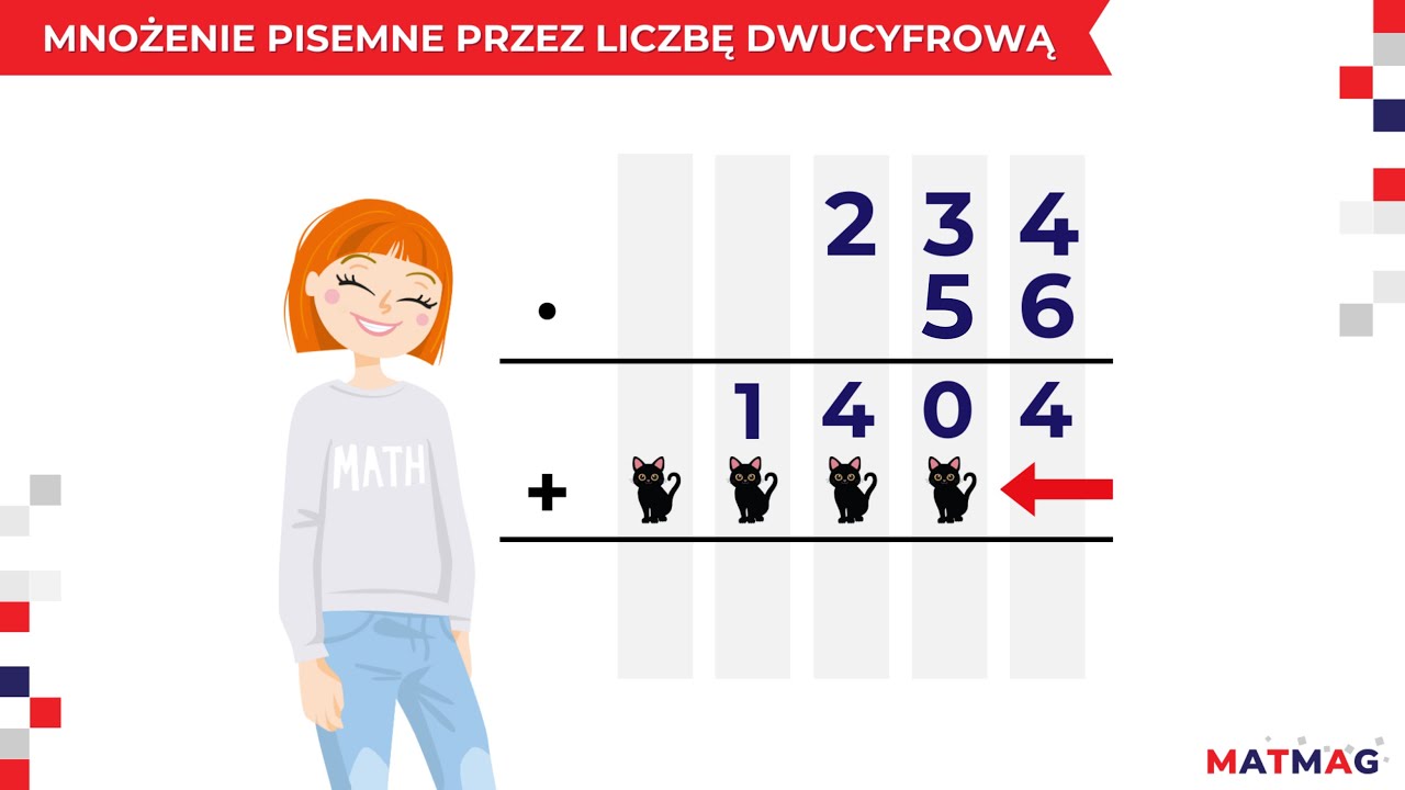 Mnożenie pisemne przez liczbę dwucyfrową⭐ MATMAG