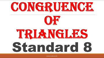Congruence of triangles # practice set 13.1 # part 1 # std 8 # lecture video