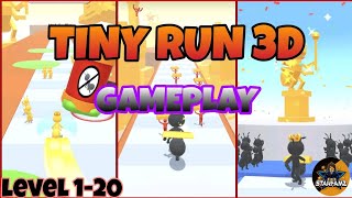 Tiny Run 3D || Gameplay!! [Level 1-20] screenshot 2