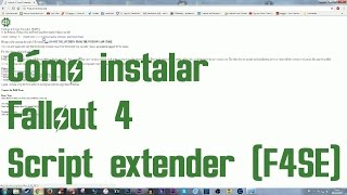 Cómo instalar Fallout 4 Script Extender (F4SE)