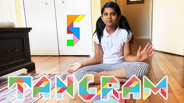Easy Tangram Number Five | Easy Tangram Numbers | How to make Number 5 with Tangram by Saanvi