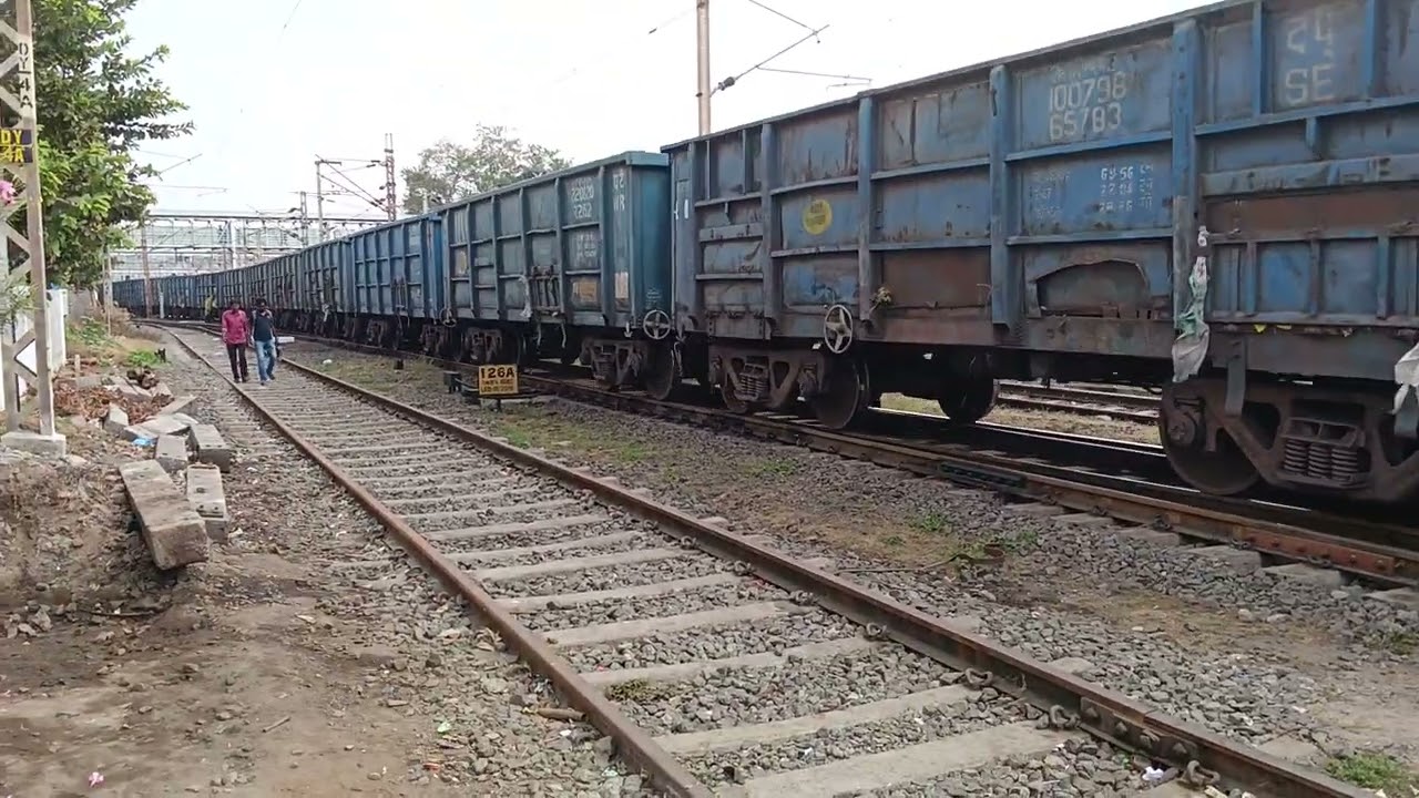 Goods train is departing from the railway station inspiration ALP 💯 Life line to nation IR