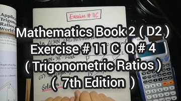 Mathematics Book 2 (D2) |  7th Edition | Exercise # 11 C | Q # 4 | Ifra Syed | in Urdu\Hindi