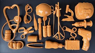 Download Lagu Cleaning mud toys, doctor's tools, masks, stethoscopes, scissors, thermometers, microscopes, inje... MP3