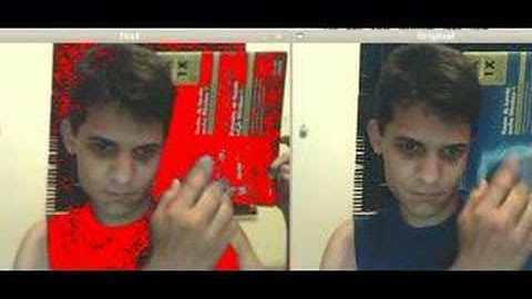 Realtime webcam blue screen, background subtraction, OpenCV