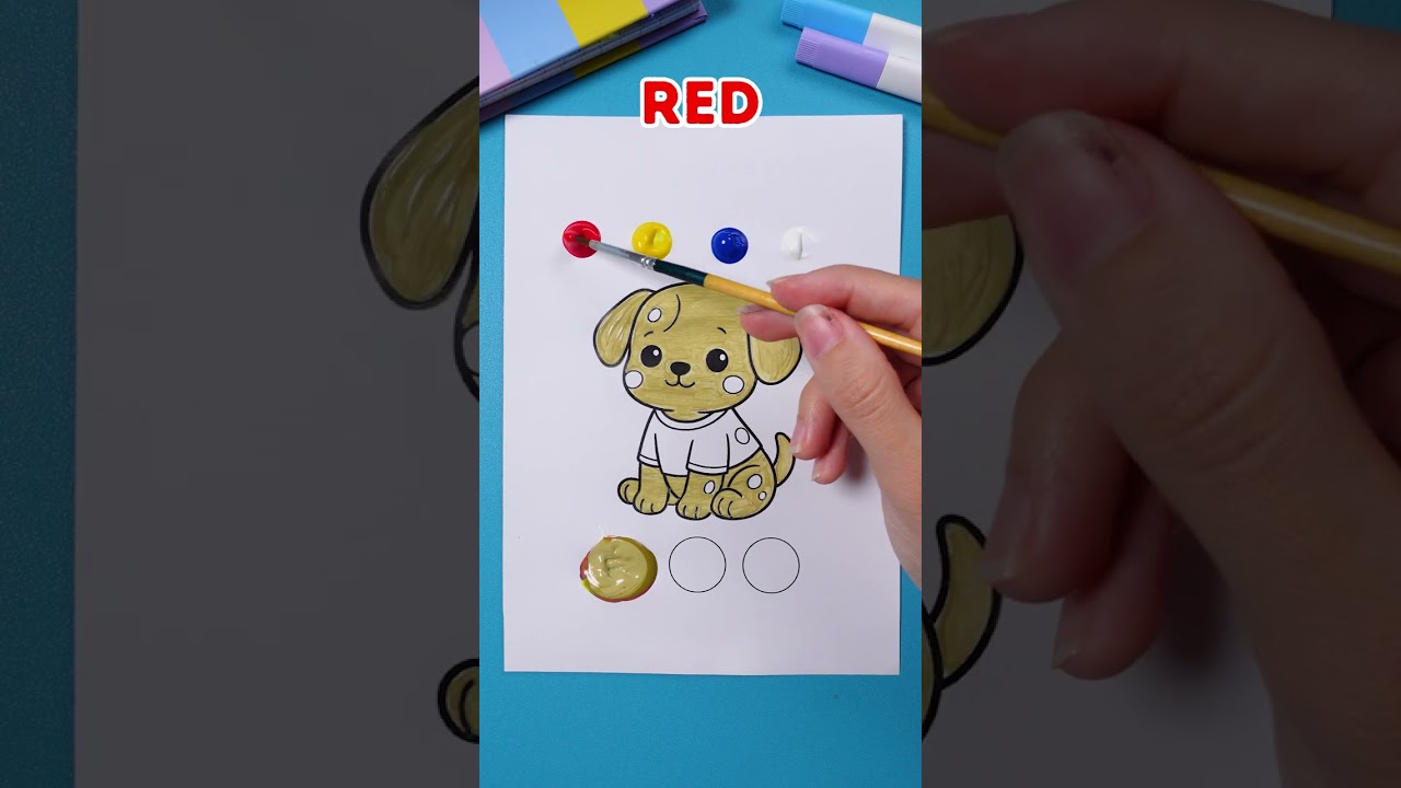 🐶🌈 Colorful Puppy! Let's Mix and Learn Colors Together! 