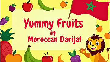 Fruit Names in Moroccan Arabic Darija Kids / Learn Moroccan Darija / MoombaTV