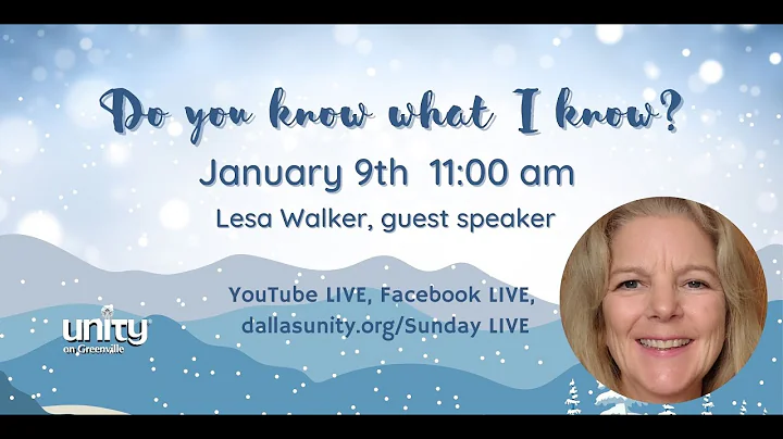 Do You Know What I Know Jan 9, 2022  Lesa Walker LUT