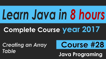 Java Programming Tutorial   28   Creating an Array Table learn java Course in 8 hours