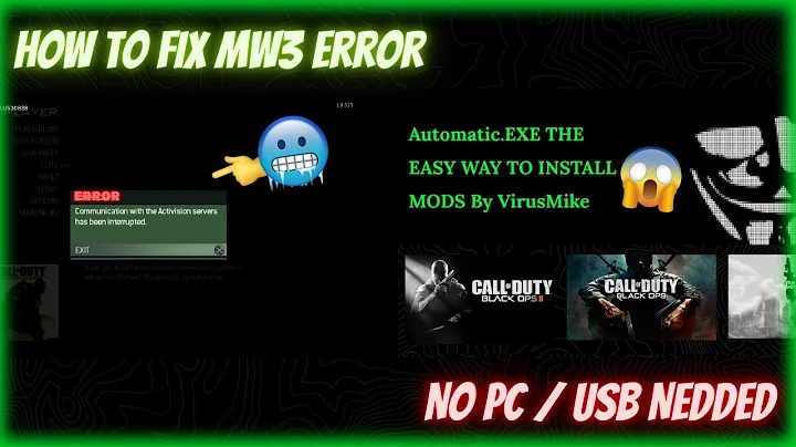 How To Fix Call Of Duty MW3 PS3 Error Server With Out PC Or USB🟢