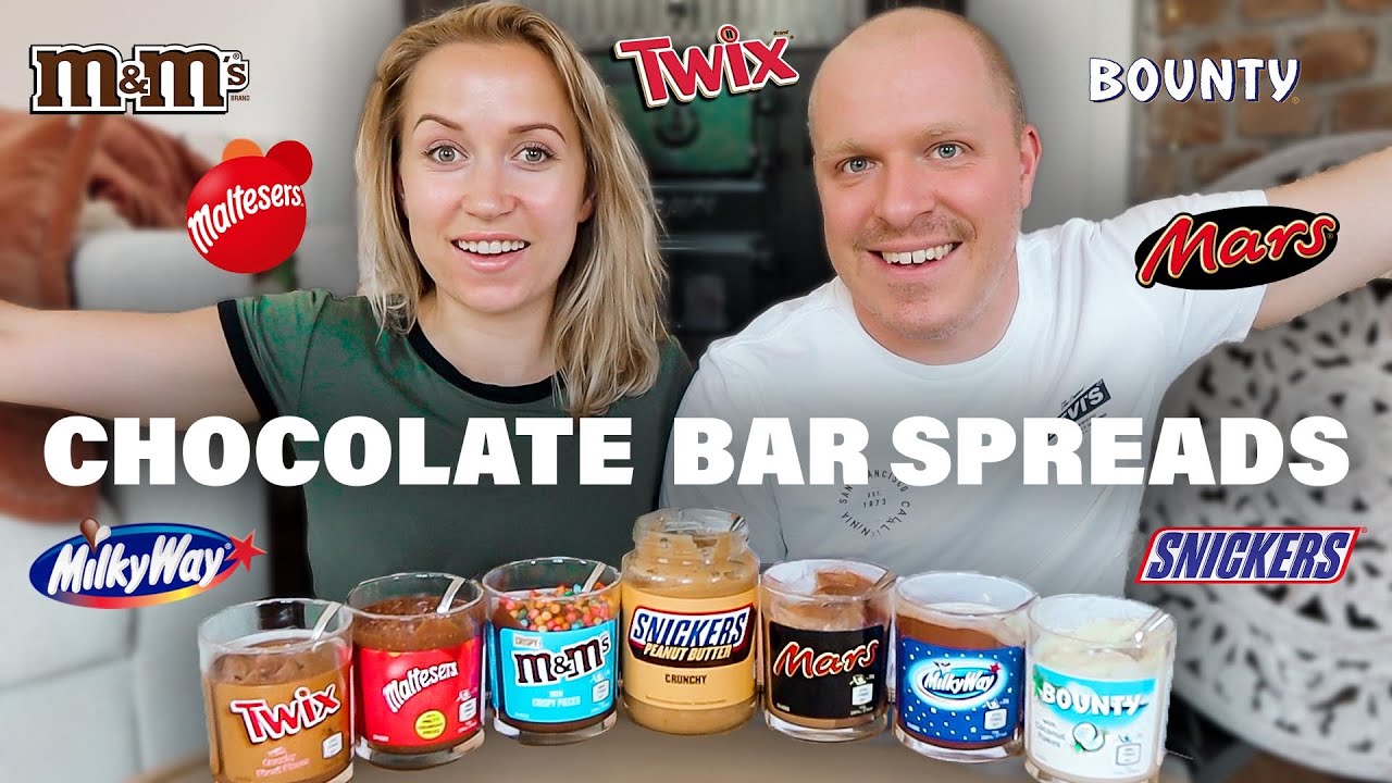 Chocolate Bar Spreads Taste Test & Review / Mars, Snickers, Bounty & More