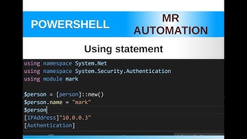 PowerShell - Using statement