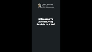 5 Reasons To Avoid Buying a Rental In An HOA