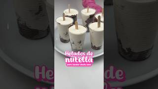 HELADOS DE NUTELLA 🤎 receta para VENDER EN CASA! 🤑 #shortsfood #receta #heladoscaseros