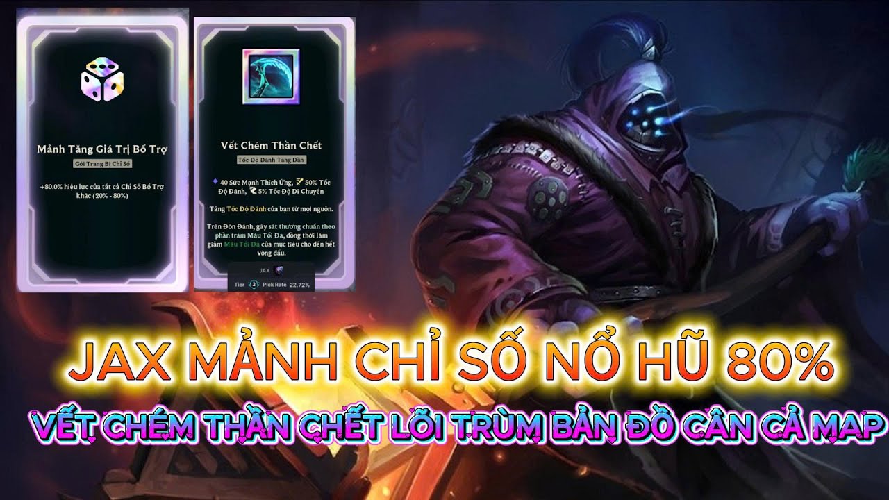 JAX MẢNH CHỈ SỐ NỔ HŨ 80% VỚI VẾT CHÉM THẦN CHẾT LÕI TRÙM BẢN ĐỒ CÂN CẢ MAP CÁC ĐỐI THỦ BỊ LOẠI