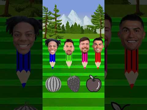 Help Ronaldo And His Friends Messi And Mr Beast Color These Fruits Ronaldo Messi Mrbeast Amira