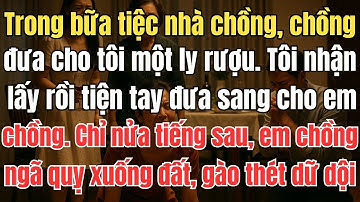 Trong bữa tiệc nhà chồng, chồng đưa cho tôi một ly rượu. Tôi nhận lấy rồi đưa sang cho em chồng