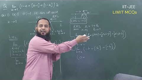 Limit x→∞(1 – x + [x – 1] + [1 – x]) is (where [ * ] denotes greatest integer function) (A) 0 (B) 1