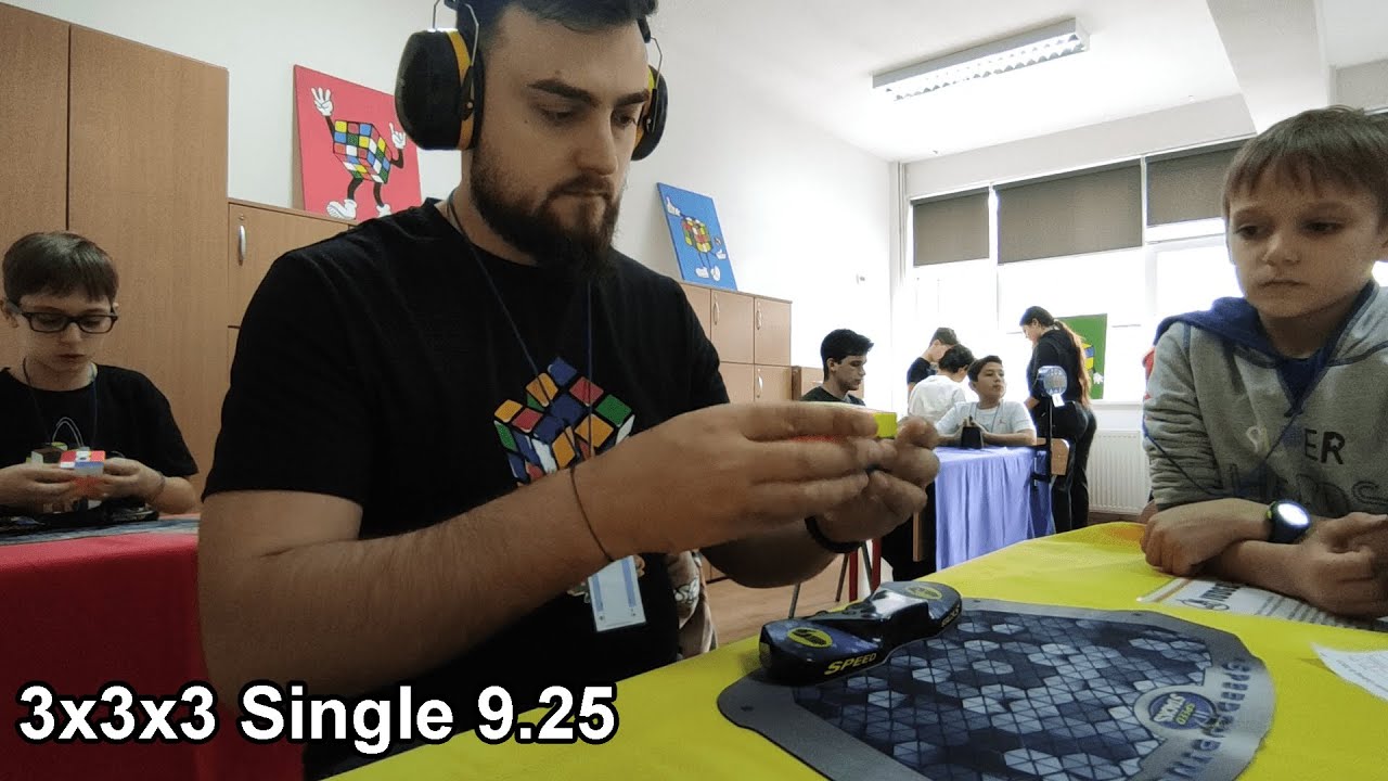 9.25 sec 3x3x3 - Single Official Solve - Bucharest Cubing Winter  B 2023