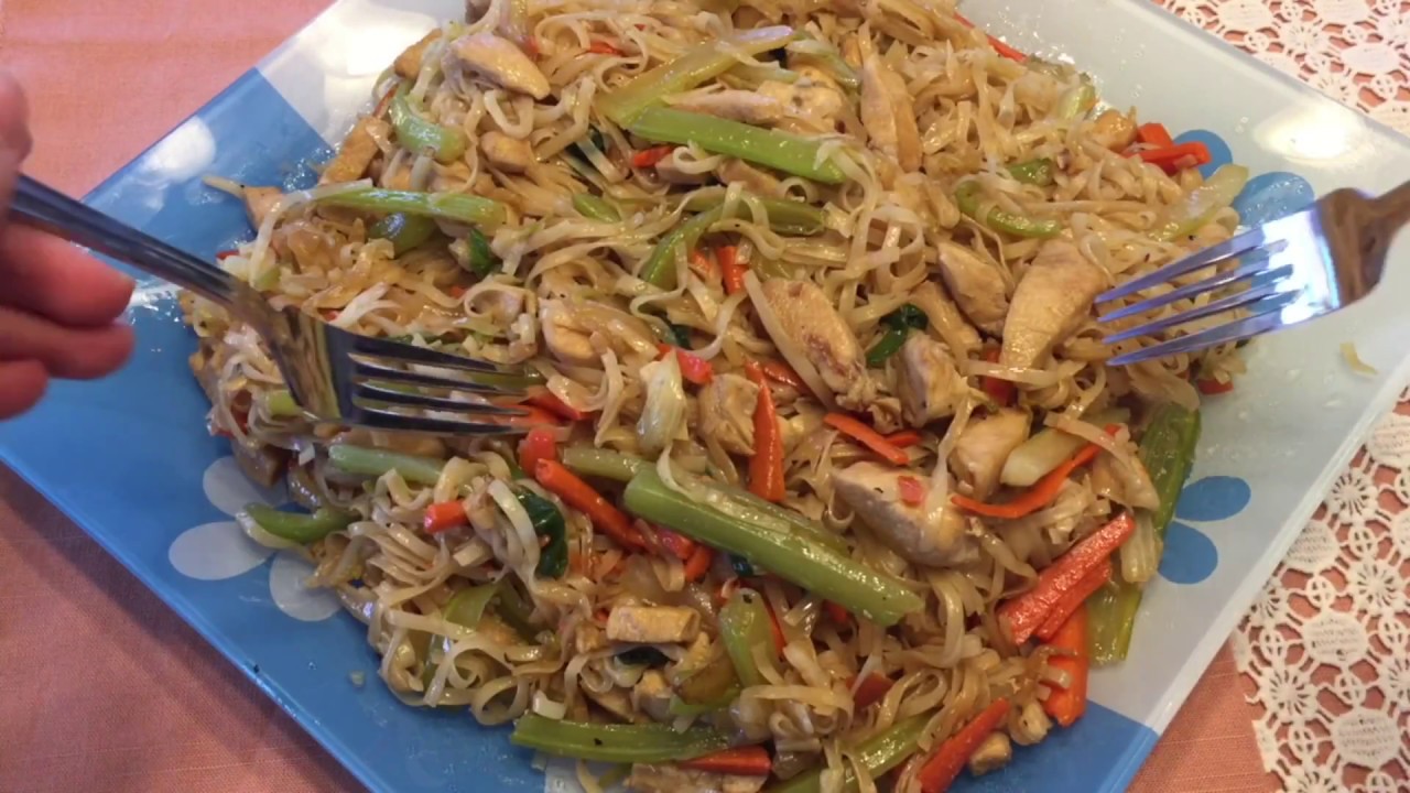 Simple Made Rice Noodles With Veggies Quick Recipe Youtube