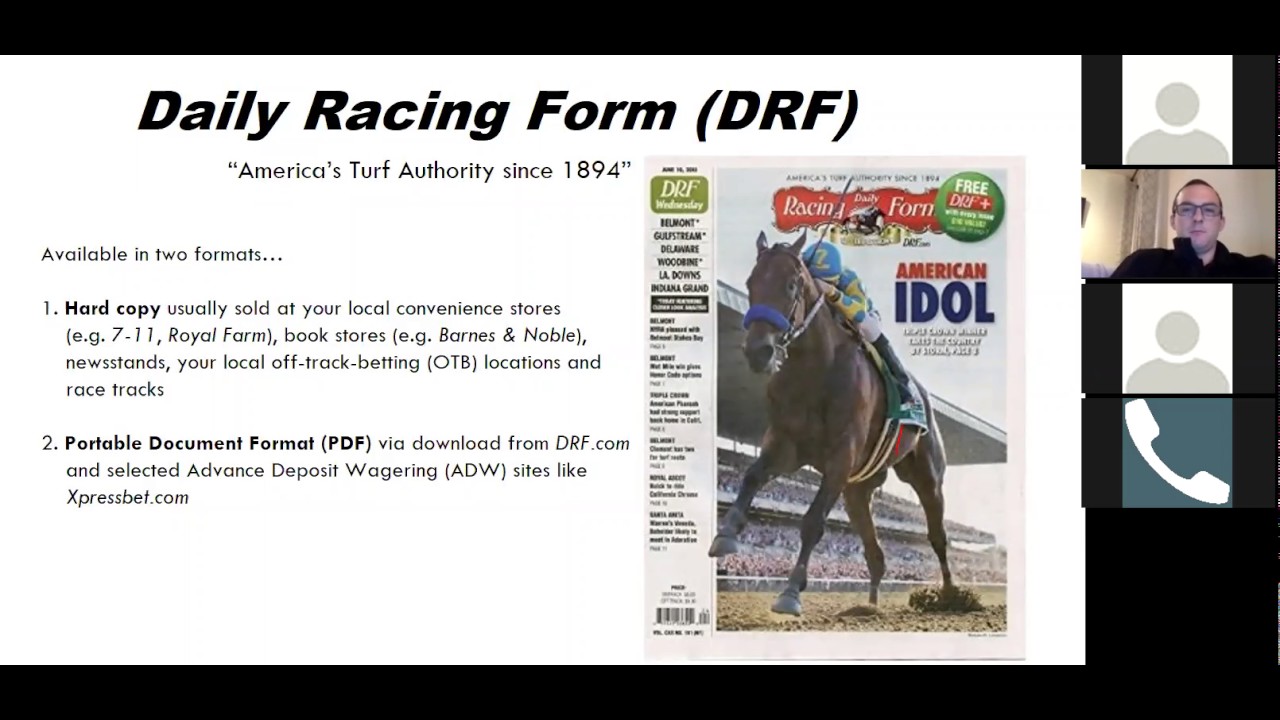 WV Stables Presents Gary Quill Teaching How to Read a Racing Form - YouTube