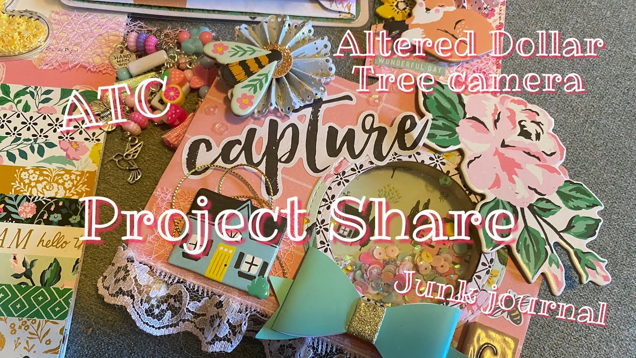 Altered Dollar Tree Camera & Journal using Maggie Holmes Garden Party