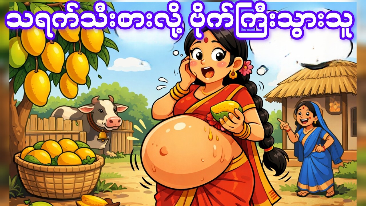 သရက်သီးစားမိလို့ ဗိုက်ကြီးသွားတဲ့ သနားစရာ မိန်းကလေး