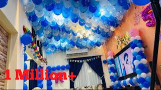 Balloon Decorations Ideas Without Helium||Floating Balloon Without Helium||Ceiling Decoration Ideas