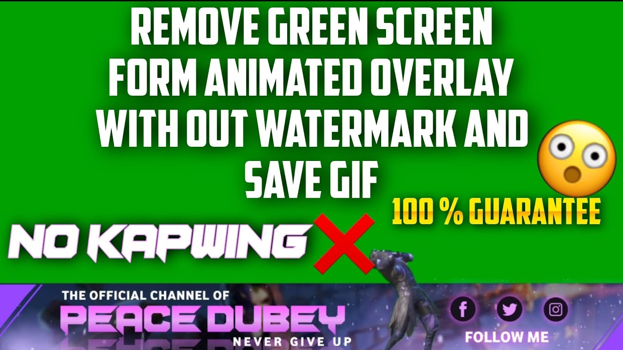 How to Remove Green Screen From Animated Overlay How to Convert
