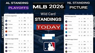 MLB Standings ; mlb standings today ; MLB playoffs picture 2026 ; MLB Standings 2026 today ; AL ; NL