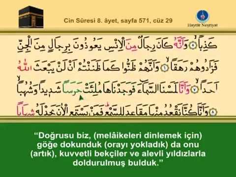 YİRMİDOKUZUNCU CÜZ KURANI KERİM SAYFA 571 - CİN SURESİ