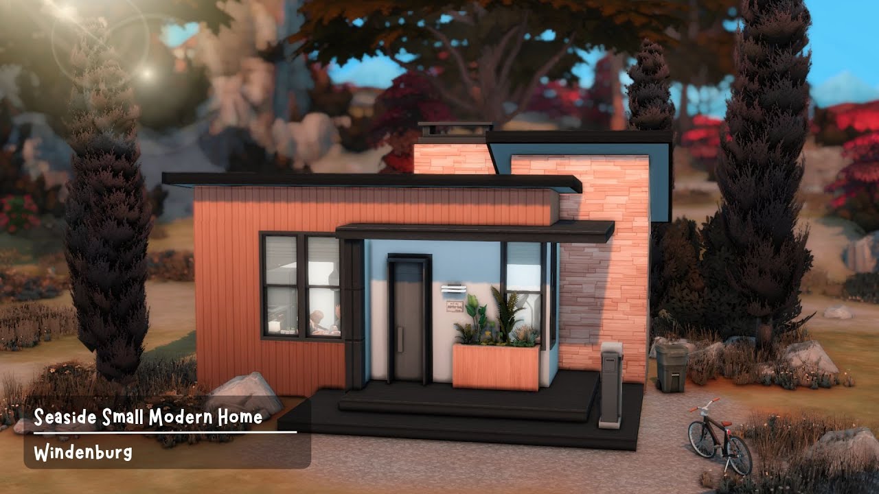 Seaside Small Modern Home The Sims 4 Stop Motion Build No CC - YouTube