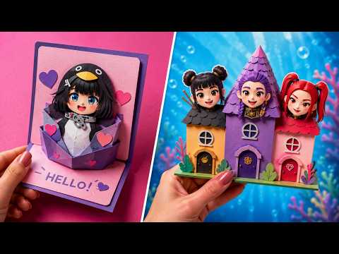 Mini Paper DIY Builds! ✂️✨ Gugu Gaga Penguin, Huntrix & More